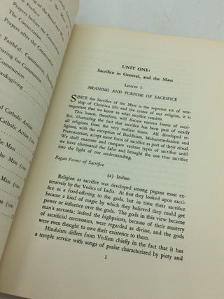 THE HOLY SACRIFICE OF THE MASS: A Text for Religious Discussion Clubs