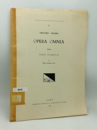 Item #322835 OPERA OMNIA I: Missa l'Homme Arme. Antoine Brumel, ed Armen Carapetyan