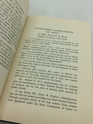 HISTORY OF THE OHIO FEDERATION OF WOMEN'S CLUBS, Volume II: 1924-1954