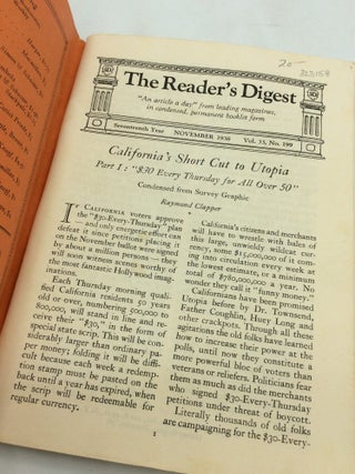 THE READER'S DIGEST: November 1938
