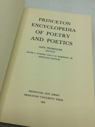 PRINCETON ENCYCLOPEDIA OF POETRY AND POETICS