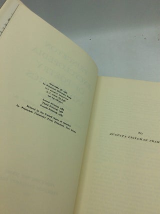 PRINCETON ENCYCLOPEDIA OF POETRY AND POETICS