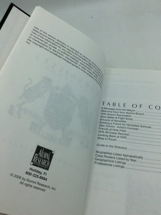 VERSAILLES HIGH SCHOOL 2008 ALUMNI DIRECTORY