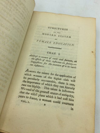 STRICTURES ON THE MODERN SYSTEM OF FEMALE EDUCATION, Vols. I-II, with a View of the Principles and Conduct Prevalent Among Women of Rank and Fortune.