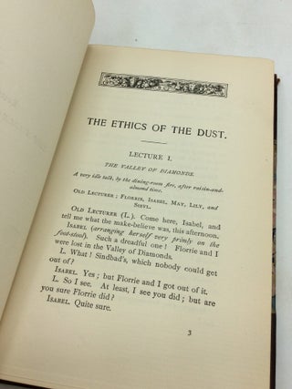 THE ETHICS OF THE DUST. Ten Lectures to Little Housewives on the Elements of Crystallisation.