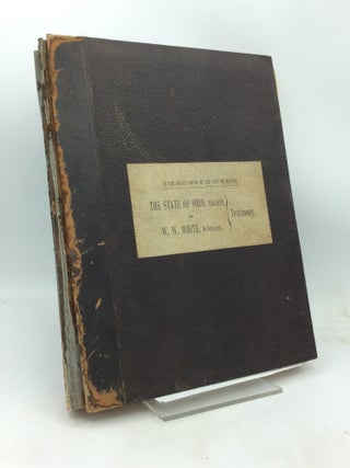 Item #324206 STATE OF OHIO vs. W.W. WHITE: Testimony in the Police Court of the City of Dayton