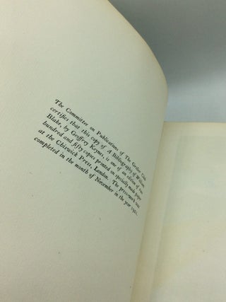 A BIBLIOGRAPHY OF WILLIAM BLAKE