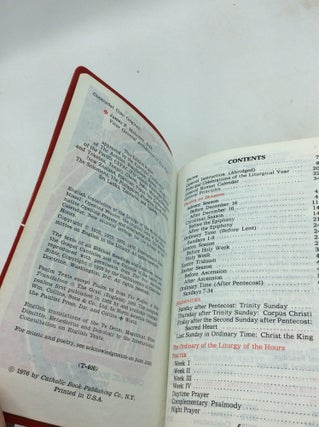 CHRISTIAN PRAYER: The Liturgy of the Hours