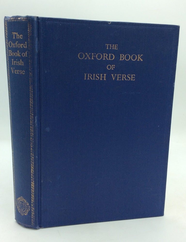 THE OXFORD BOOK OF IRISH VERSE: XVIIth Century - XXth Century | Donagh ...