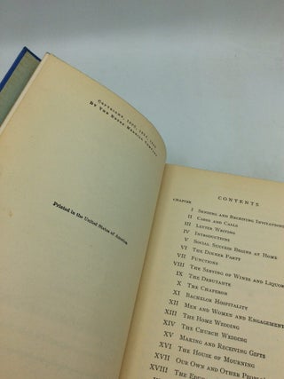 PRESENT DAY ETIQUETTE Including Social Forms