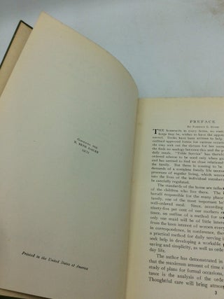MEAL PLANNING AND TABLE SERVICE in the American Home
