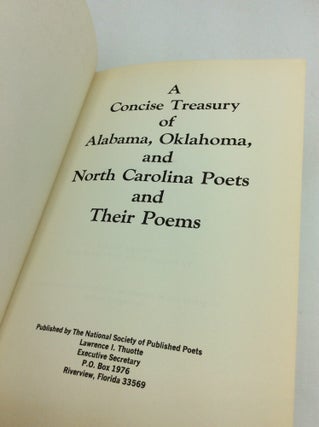 A CONCISE TREASURY OF ALABAMA, OKLAHOMA, AND NORTH CAROLINA POETS AND THEIR POEMS