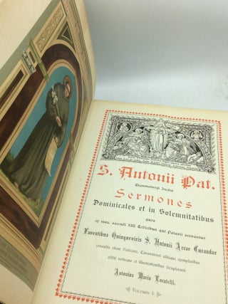 SERMONES DOMINICALES ET IN SOLEMNITATIBUS quos ex MSS. Saeculi XIII Codicibus qui Patavii Servantur Faventibus Quinqueviris S. Antonii Arcae Curandae