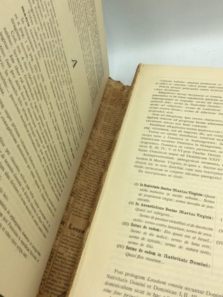 SERMONES DOMINICALES ET IN SOLEMNITATIBUS quos ex MSS. Saeculi XIII Codicibus qui Patavii Servantur Faventibus Quinqueviris S. Antonii Arcae Curandae
