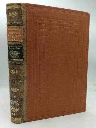 Item #325146 ORIGENES DE LA DOMINACION ESPANOLA EN AMERICA, Vol. I. D. Manuel Serrano y. Sanz