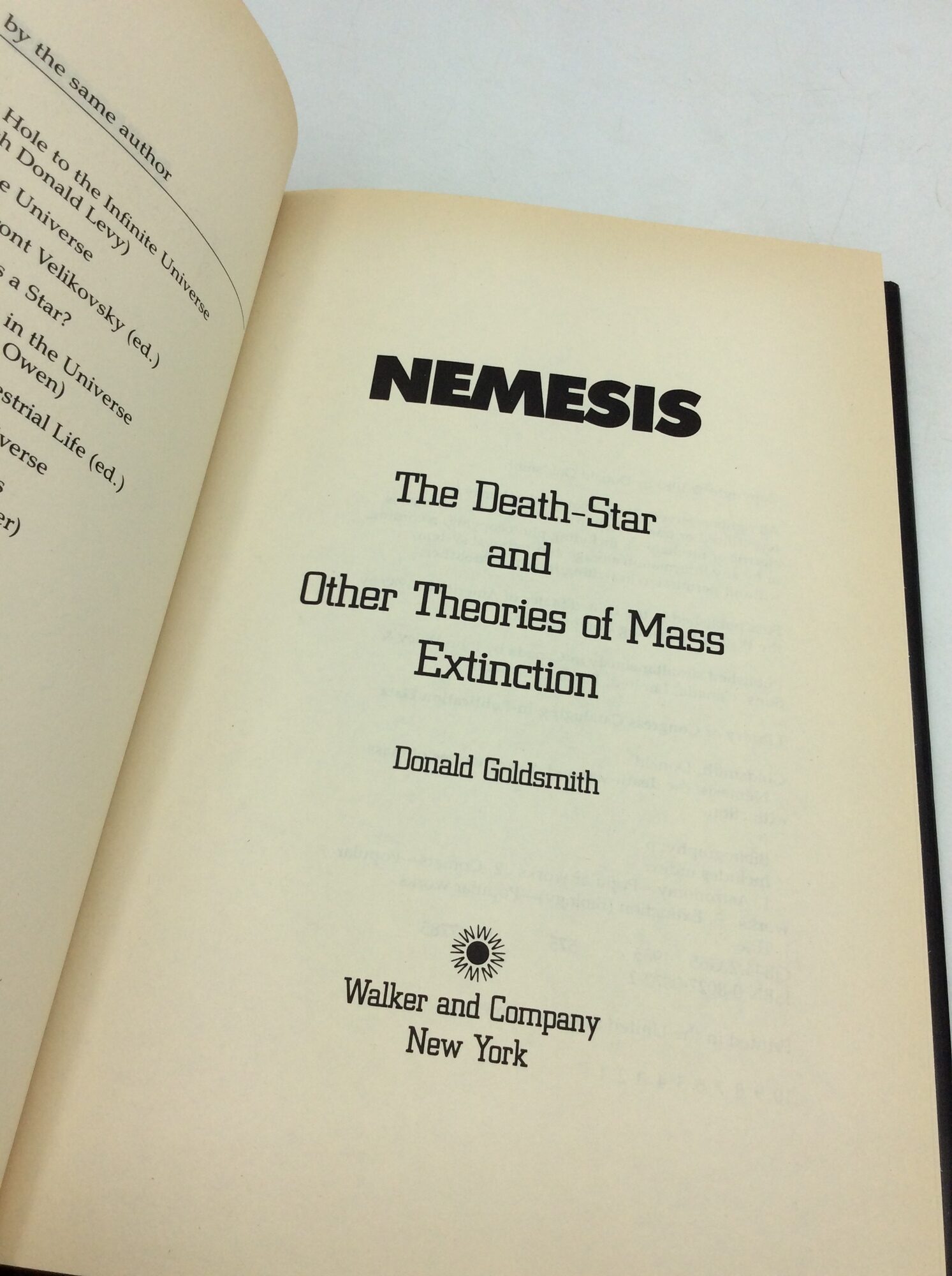 NEMESIS: The Death Star and Other Theories of Mass Extinction | Donald ...