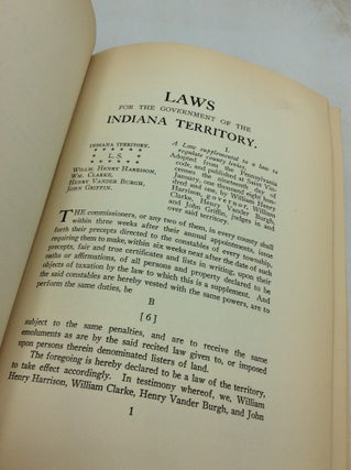 THE LAWS OF INDIANA TERRITORY, 1801-1809