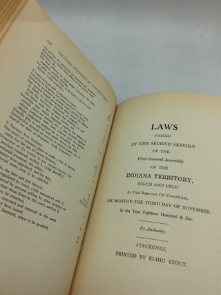 THE LAWS OF INDIANA TERRITORY, 1801-1809