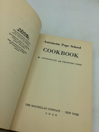 ANTOINETTE POPE SCHOOL COOKBOOK