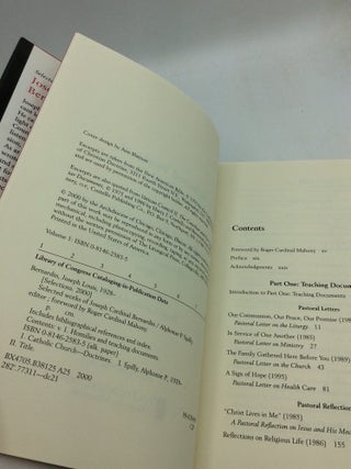 SELECTED WORKS OF JOSEPH CARDINAL BERNARDIN, Vols. I-II