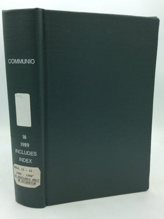 Item #325651 COMMUNIO: International Catholic Review, Vol. 16 (1989