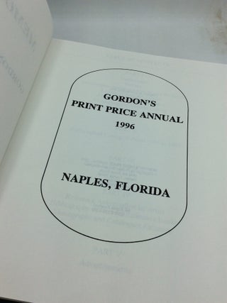 GORDON'S PRINT PRICE ANNUAL 1996