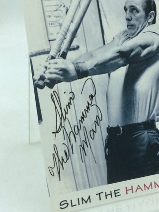SIGNED POSTCARD FEATURING "SLIM THE HAMMER MAN"