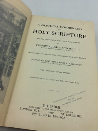 A PRACTICAL COMMENTARY ON HOLY SCRIPTURE for the Use of Those Who Teach Bible History