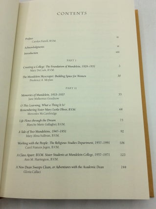 MUNDELEIN VOICES: The Women's College Experience, 1930-1991