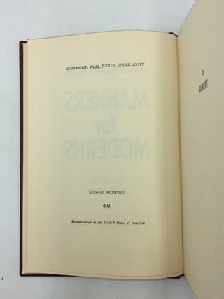 MANNERS FOR MODERNS