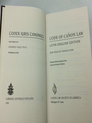 CODE OF CANON LAW: Latin-English Edition