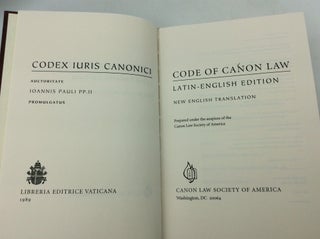 CODE OF CANON LAW: Latin-English Edition