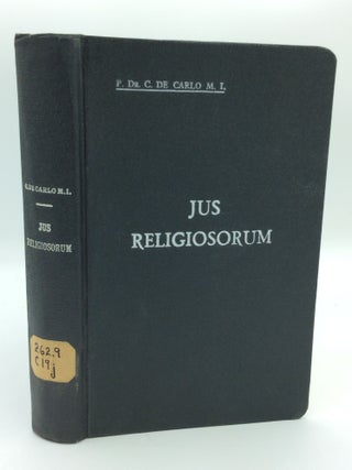 Item #43490 JUS RELIGIOSORUM. Camillus de Carlo