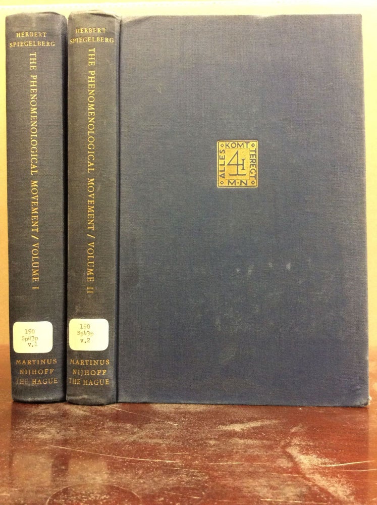 Item #61622 THE PHENOMENOLOGICAL MOVEMENT: A Historical Introduction (2 vols). Herbert Spielgelberg.