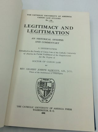 LEGITIMACY AND LEGITIMATION: An Historical Synopsis and Commentary.