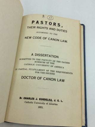 PASTORS, THEIR RIGHTS AND DUTIES According to the New Code of Canon Law.