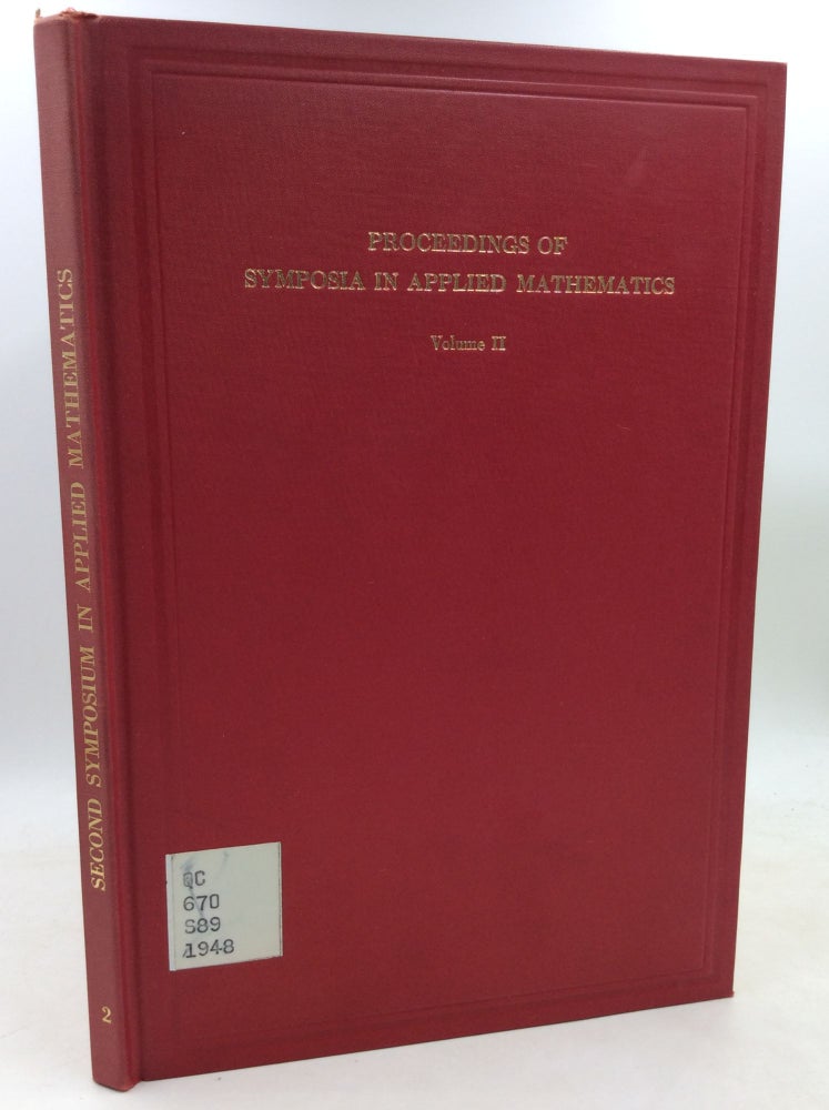 Item #86256 ELECTROMAGNETIC THEORY: Proceedings of Symposia in Applied Mathematics Vol. II. A H. Taub.